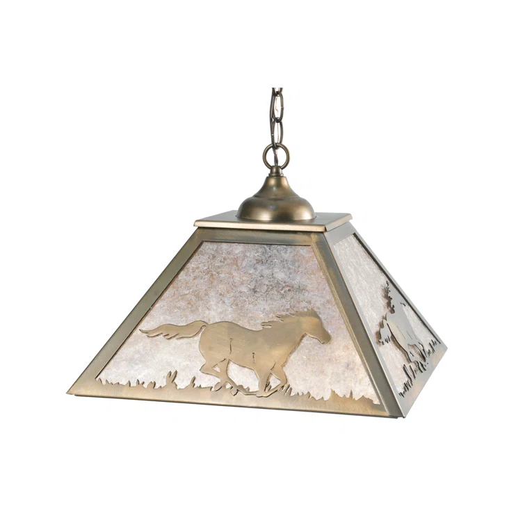 Rustic Lodge 2 - Light Antique Copper Cone Pendant