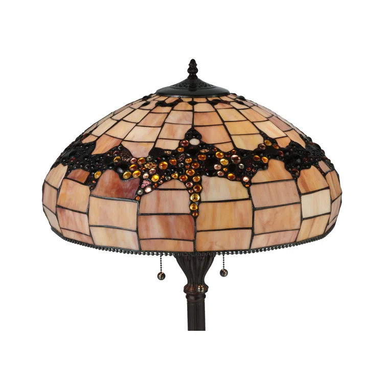 Meyda Tiffany & Stained Glass 66.5'' Mahogany Bronze Novelty Floor Lamp