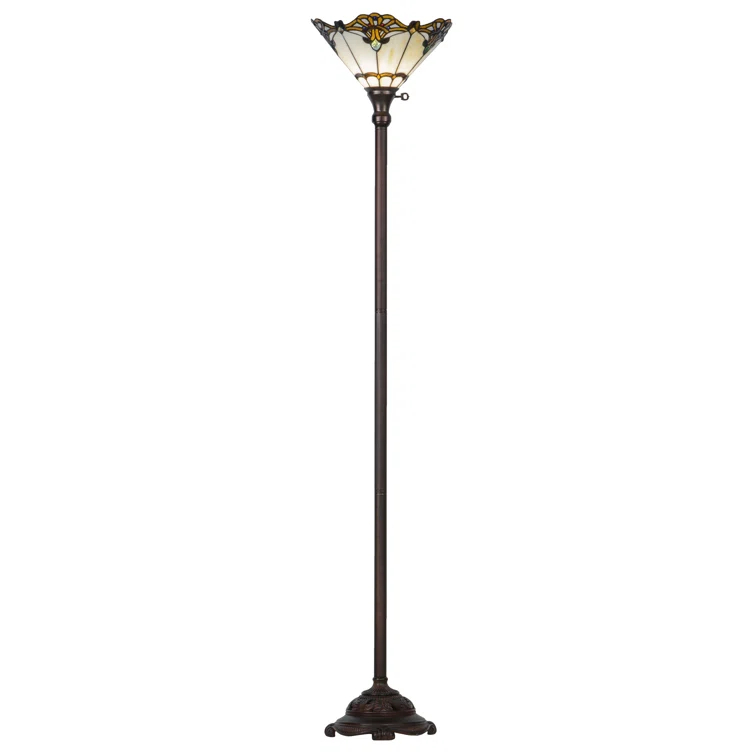 Meyda Tiffany & Stained Glass 70'' Mahogany Bronze Torchiere Floor Lamp