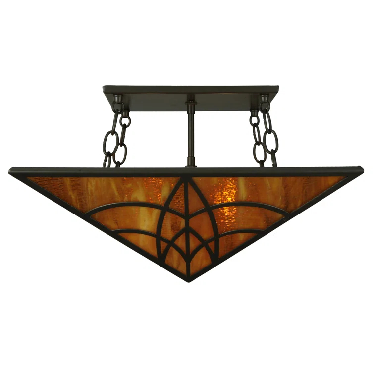 Meyda Lighting Scottsdale Glass Semi Flush Mount