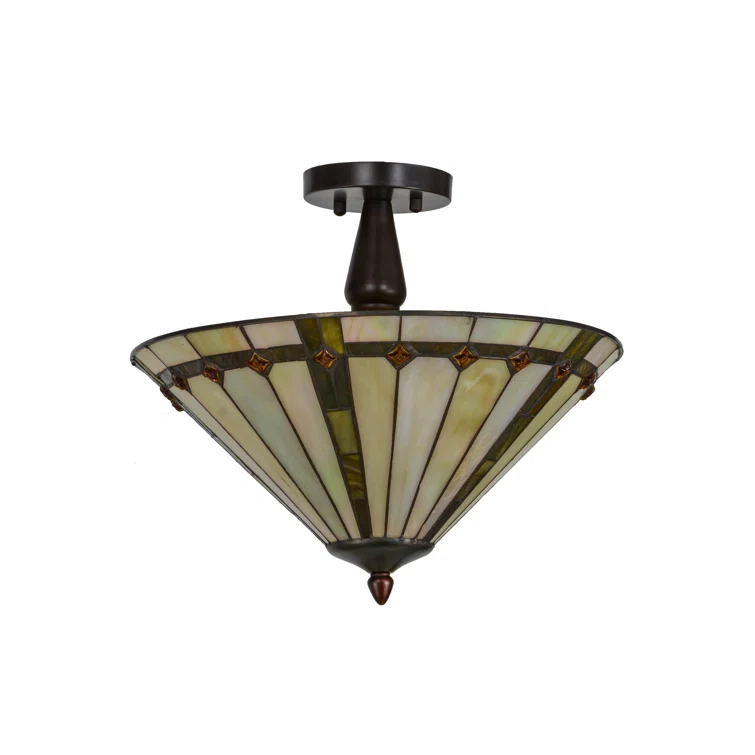 Belvidere Glass Semi Flush Mount