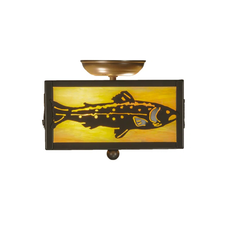Glass Semi Flush Mount