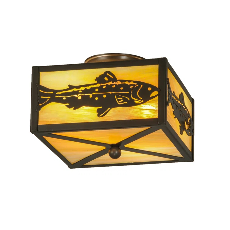 Glass Semi Flush Mount
