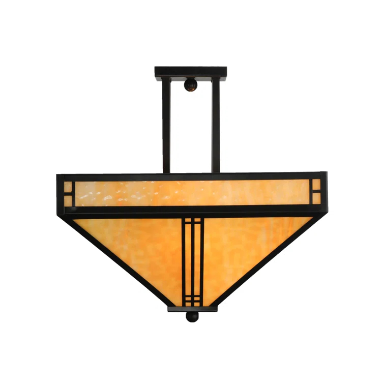 Glass Semi Flush Mount