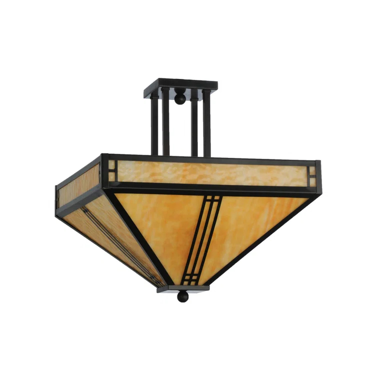 Glass Semi Flush Mount