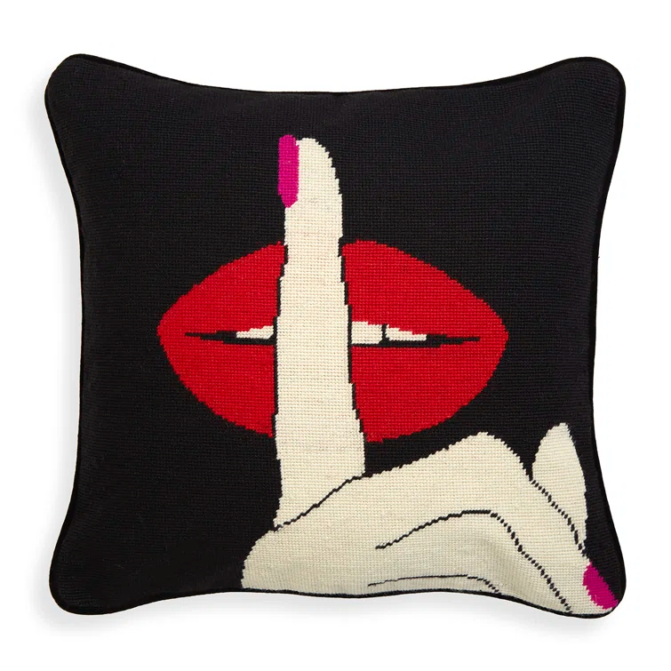 Jonathan Adler Lips NDLPT Pillow - Hush