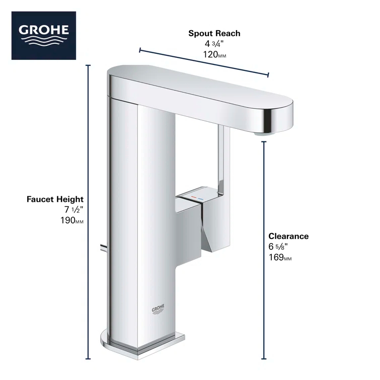Plus Single Hole Bathroom Faucet with Drain Assembly