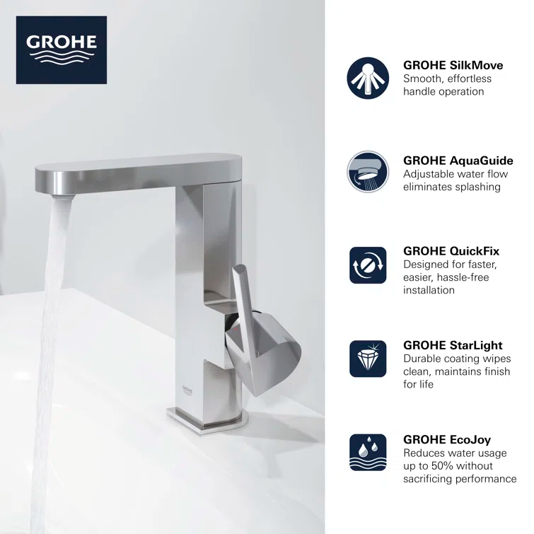 Plus Single Hole Bathroom Faucet with Drain Assembly