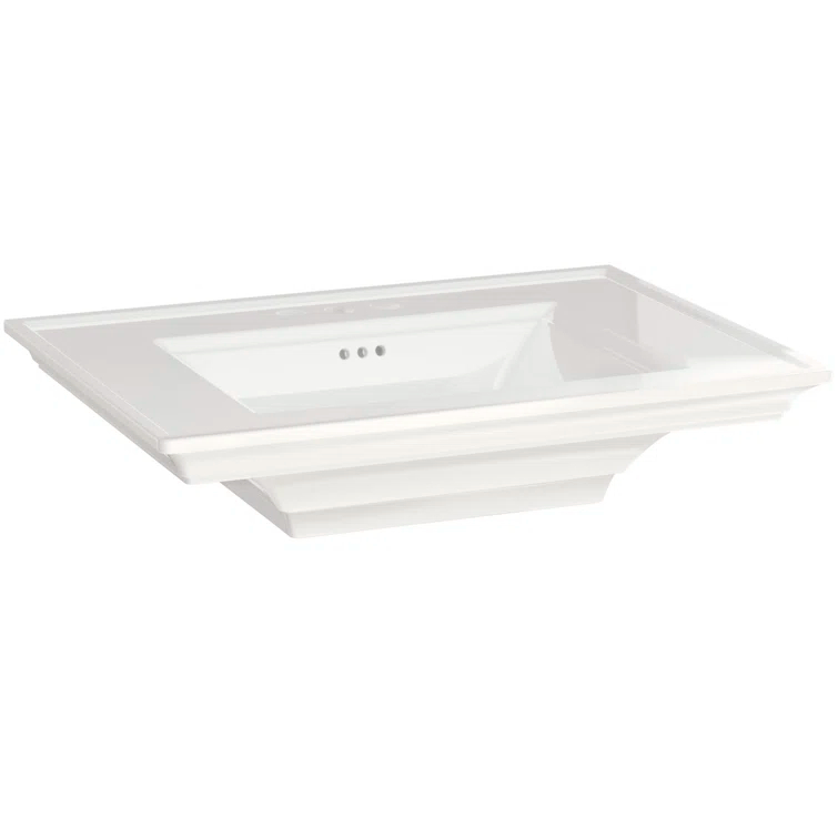 American Standard Town 22.5'' White Ceramic Rectangular Bathroom Sink with Overflow