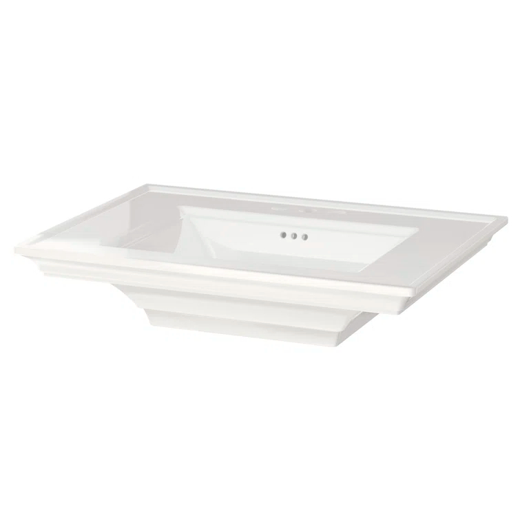 American Standard Town 22.5'' White Ceramic Rectangular Bathroom Sink with Overflow