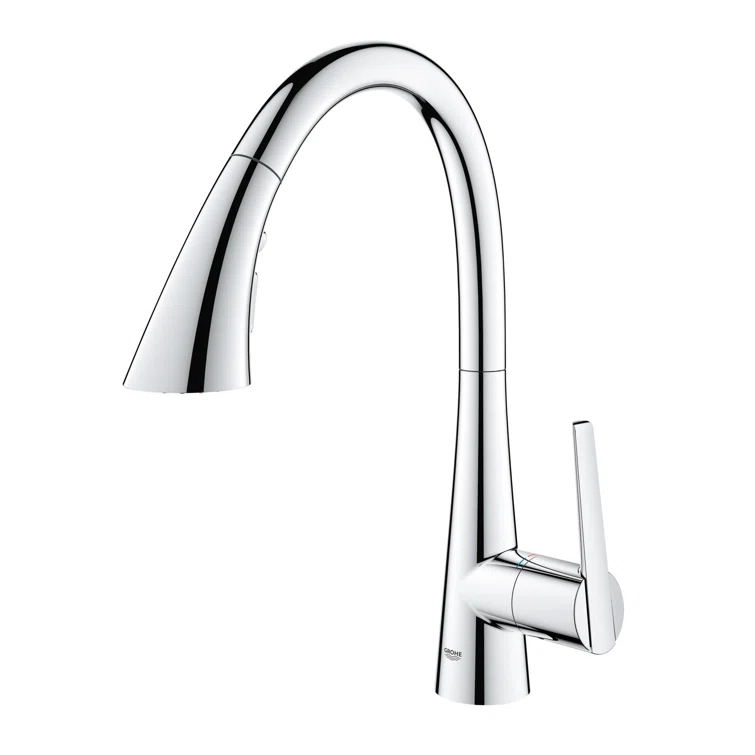 ZEDRA Single-Handle Pull Down Kitchen Faucet Triple Spray 1.75 GPM