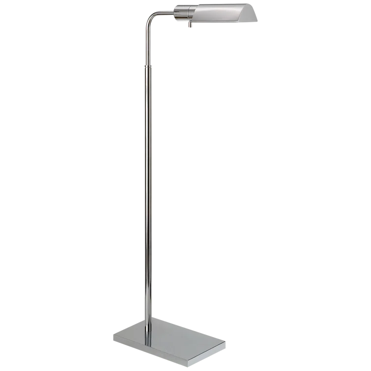 Polished Nickel Adjustable Outdoor Arc Floor Lamp