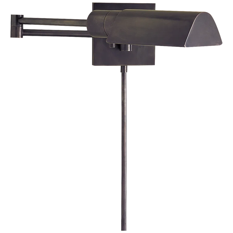 Studio Elegance 4.5'' Black and Bronze Swing Arm Sconce