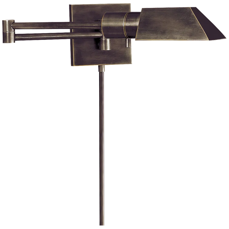 Studio Elegance Dimmable Bronze Swing Arm Wall Light