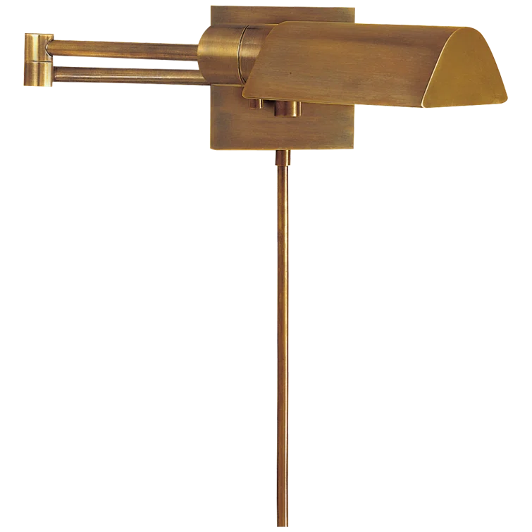 Hand-Rubbed Antique Brass Swing Arm Wall Sconce