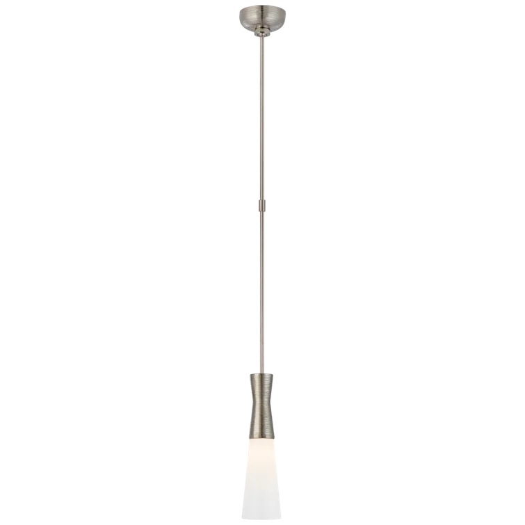 Utopia Hourglass Small Pendant Light in Polished Nickel
