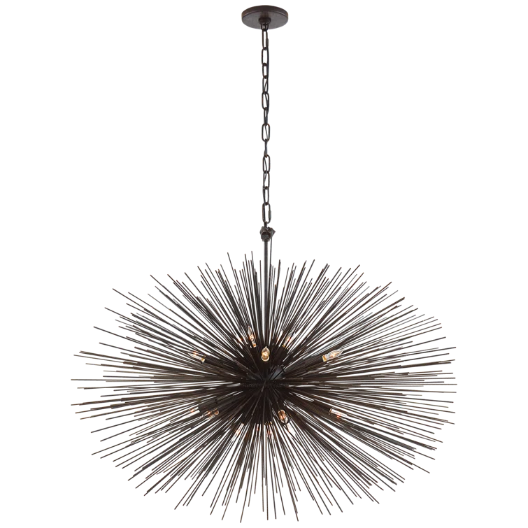 Strada Nickel and Crystal 20-Light Chandelier, 26.5"H x 38"W