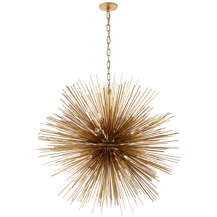 Strada Nickel and Crystal 20-Light Radiating Modern Chandelier