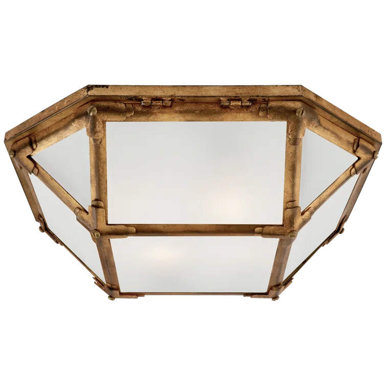 Suzanne Kasler Morris Geometric Nickel Flush Mount Ceiling Light