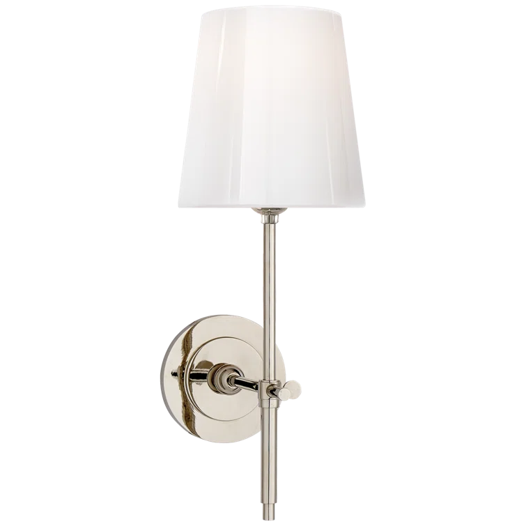 Elegant Outdoor Direct Wired Nickel Wallchiere, 14.5" Height