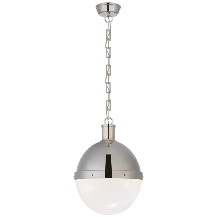 Elegant Polished Nickel Globe Pendant Light with Glass Accents