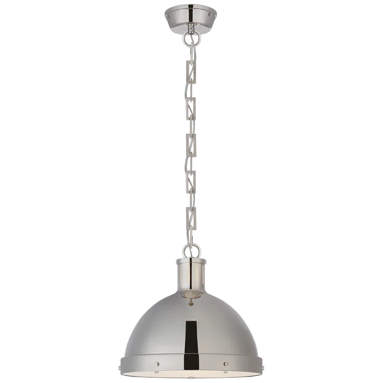 Polished Nickel 12" Globe Pendant Light