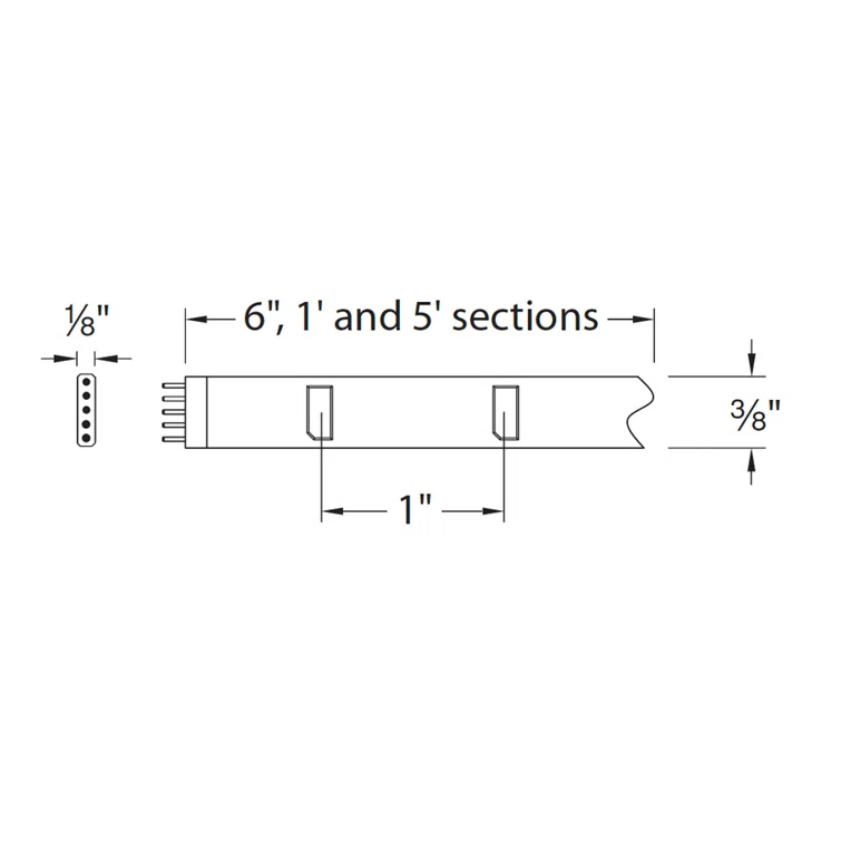 WAC Lighting LED-TX2430-1-WT LED Under Cabinet Tape Light