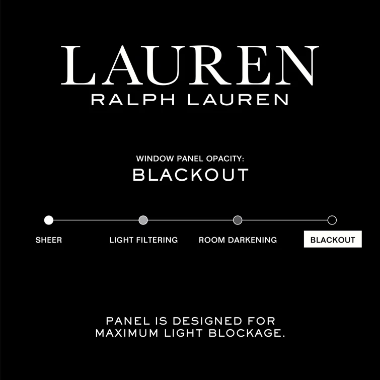 Lauren Ralph Lauren Waller 100% Cotton Blackout Curtain