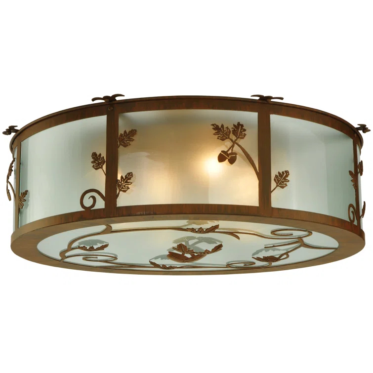 Meyda Lighting Glass Flush Mount