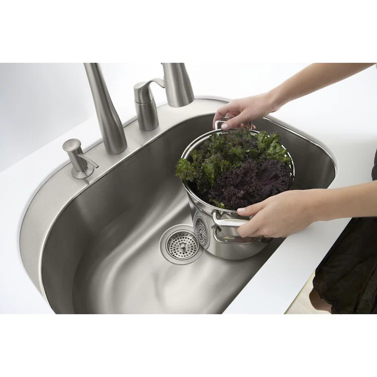 Cinch 26.4'' L Undermount Single Bowl Stainless Steel Kitchen Sink