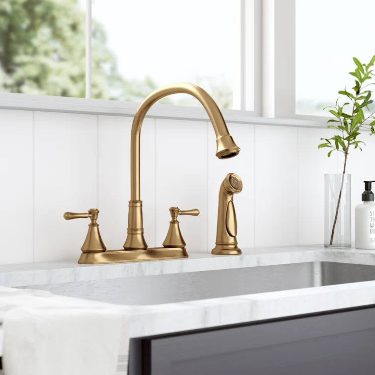 Cassidy Double Handle Kitchen Faucet with Side Spray