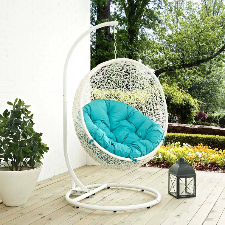 Modway Hide Outdoor Patio Swing Chair With Stand