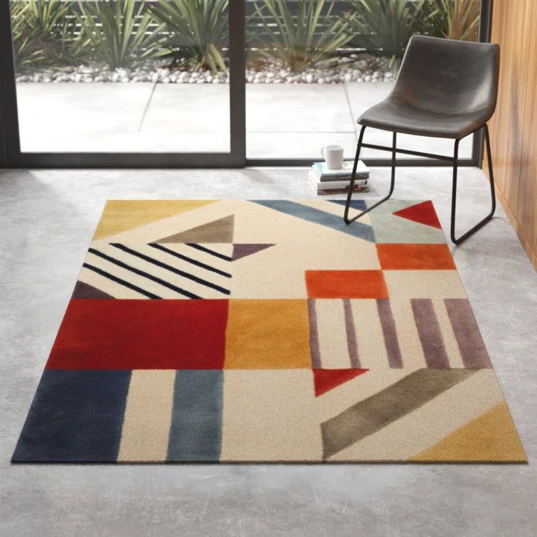 Tripoli Hand Tufted Wool Ivory/Multi Rug