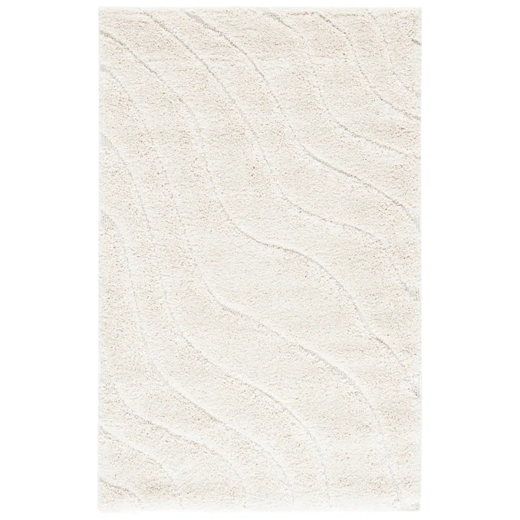 Ashal Abstract Cream Area Rug