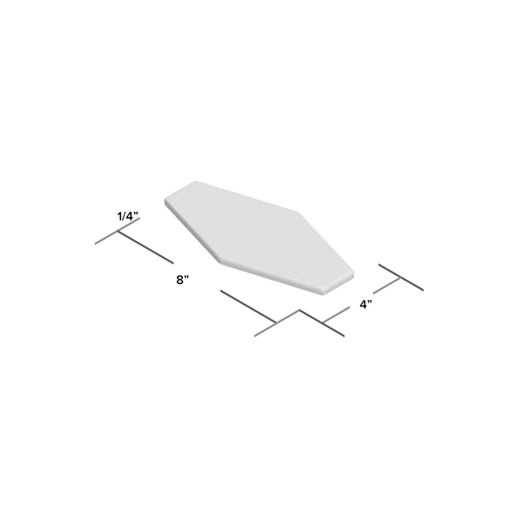 Midland Hexagon 4" x 8" Ceramic Subway Wall Tile (5.38 sq. ft. / box)