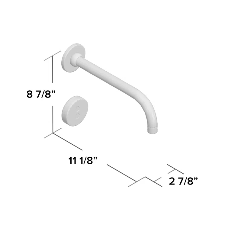 Purist® Wall-Mount Commercial Bathroom Sink Faucet Trim with 9" 90-Degree Spout and Insight Technology