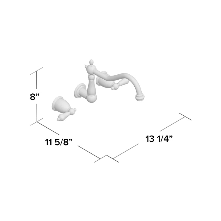 Kingston Brass Heritage Two-Handle 3-Hole Wall Mount Roman Tub Faucet