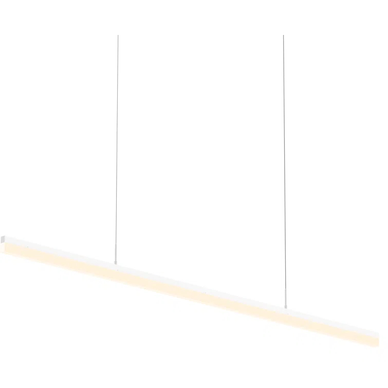 Sleek Stiletto Satin White Aluminum LED Pendant Light