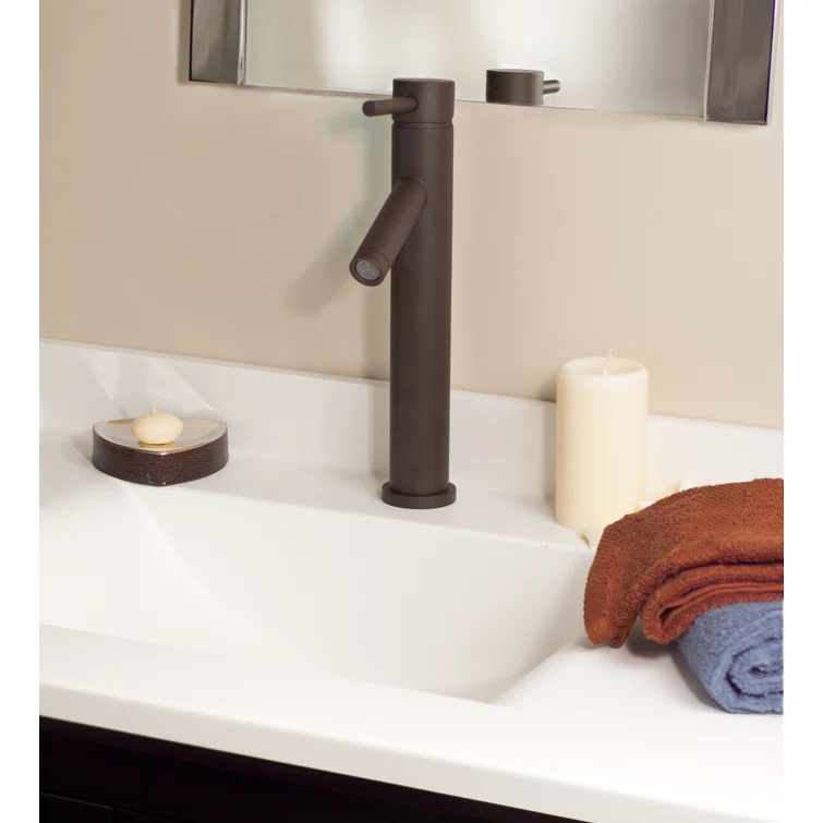East Linear Single Hole Vessel Faucet