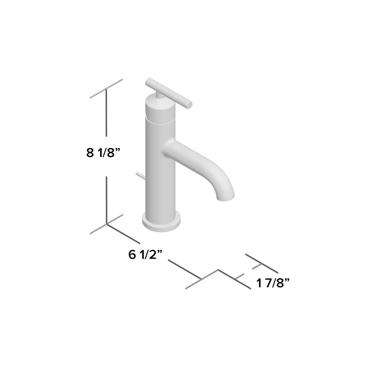 Gibson Single Hole Bathroom Faucet with Drain Assembly
