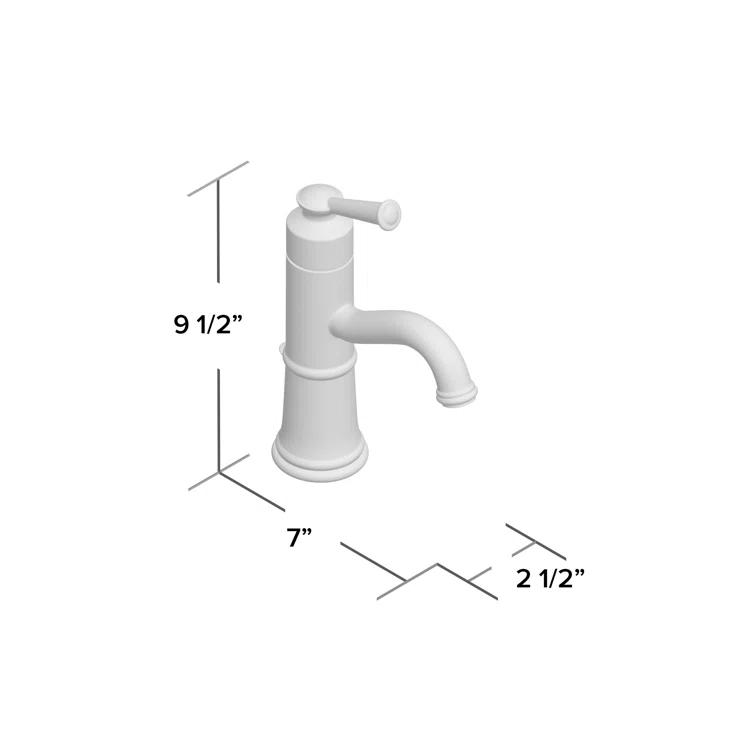 Belfield Single Hole Bathroom Faucet with Drain Assembly