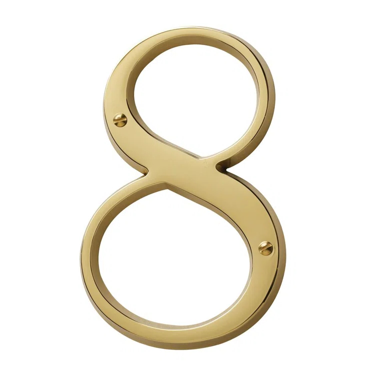 4.75" H Brass House Number