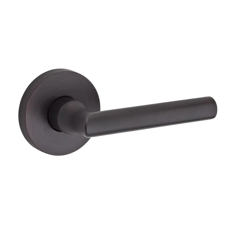 Tube Single Dummy Door Lever with Contemporary Round Rosette