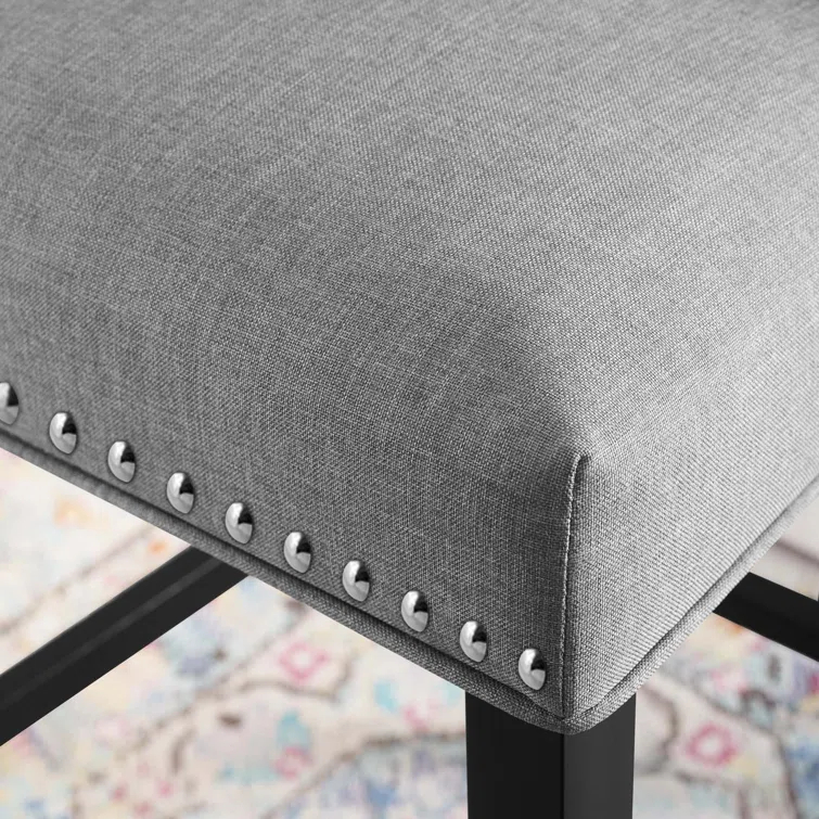 Modway Baron Upholstered Fabric Bar Stool