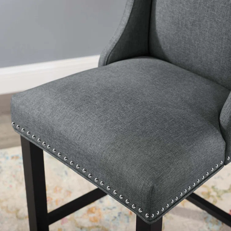 Modway Baron Upholstered Fabric Bar Stool
