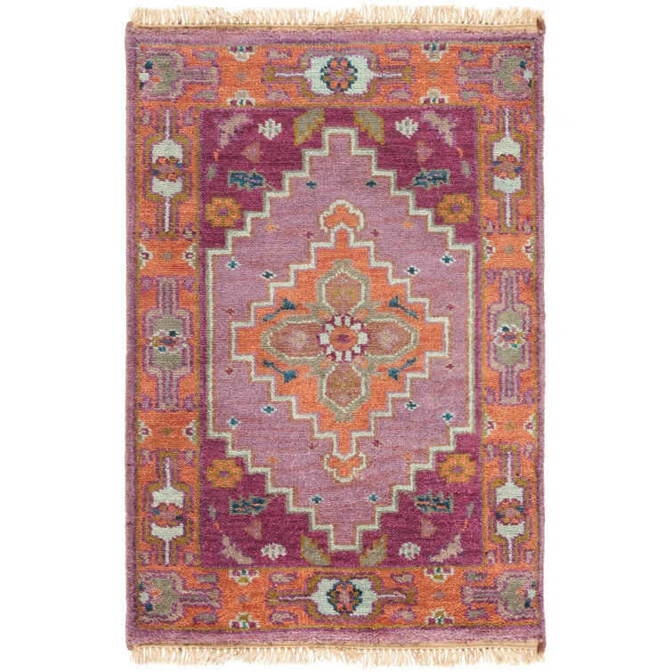 Hand-Knotted Light Blue Wool Floral Motif Area Rug