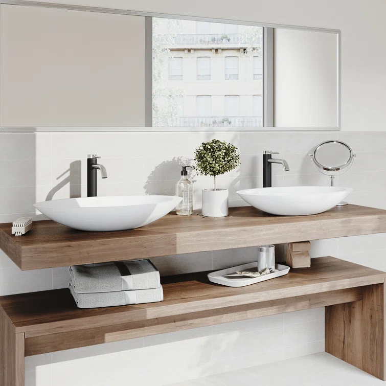 Lexington Single Handle Single-Hole Bathroom Vessel Faucet with Carbon Fiber