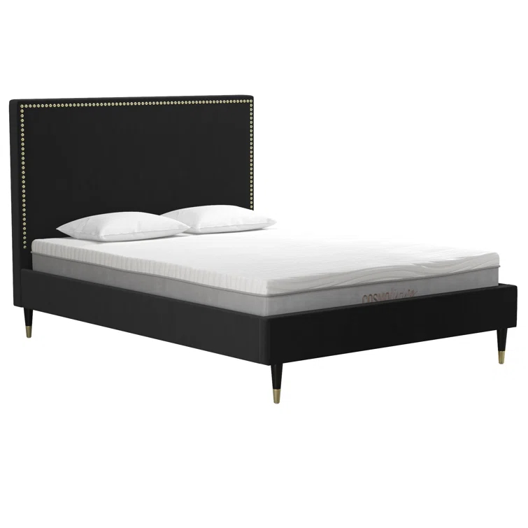 Audrey Upholstered Low Profile Platform Bed