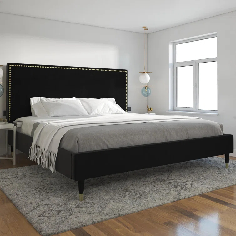 Audrey Upholstered Low Profile Platform Bed
