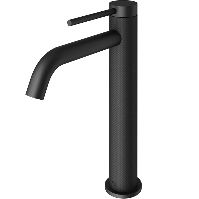 Lexington Single Handle Single-Hole Bathroom Vessel Faucet with Carbon Fiber